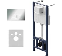 Инсталляция для подвесного унитаза с пневмоклавишей AM.PM Pro S пластик, глянцевый хром I012704.7051