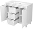 Тумба напольная Brevita RISACCA White - 90 2 дв. 3 ящ. мат. эмаль + раковина УТ000027939 4