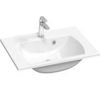 Раковина мебельная Ravak Classic II Slim 80 из литого мрамора с переливом, цвет белый XJX01180001