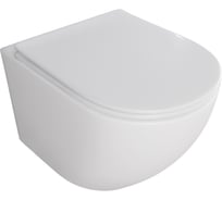 Унитаз подвесной Инкоэр DI безободковый SWISH-TURBO (белый фаянс, торнадо) + сид. микролифт UF-2 (дюропласт) В00В0028548