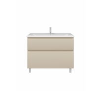 Тумба с раковиной RUVANN STELLO 100 + Миранда 100 в ванную напольная, cappuccino Т.STELLO-CA.П-100Н-KIT-MIR