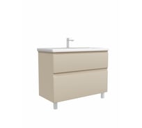 Тумба с раковиной RUVANN STELLO 100 + Миранда 100 в ванную напольная, cappuccino Т.STELLO-CA.П-100Н-KIT-MIR