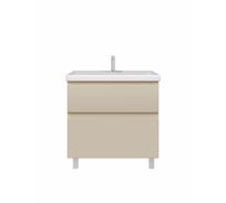 Тумба с раковиной RUVANN STELLO 80 + Фест 80 в ванную напольная, cappuccino Т.STELLO-CA.П-80Н-KIT-FES