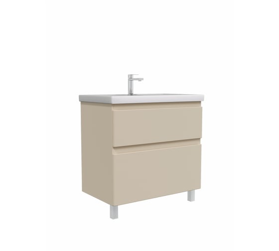 Тумба с раковиной RUVANN STELLO 80 + Фостер 80 в ванную напольная, cappuccino Т.STELLO-CA.П-80Н-KIT-FOS