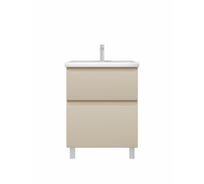 Тумба с раковиной RUVANN STELLO 60 + Миранда 60 в ванную напольная, cappuccino Т.STELLO-CA.П-60Н-KIT-MIR