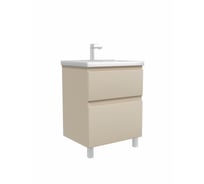 Тумба с раковиной RUVANN STELLO 60 + Миранда 60 в ванную напольная, cappuccino Т.STELLO-CA.П-60Н-KIT-MIR