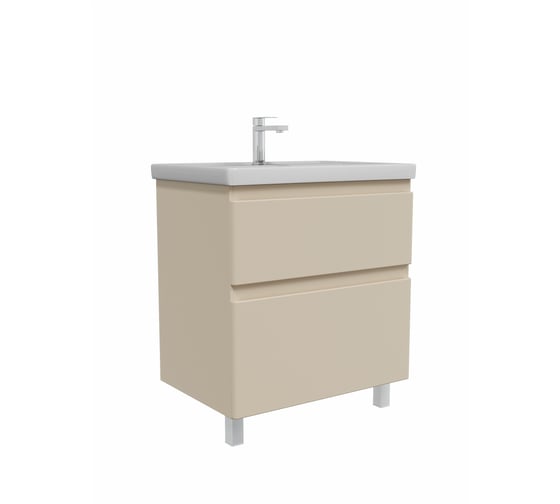 Тумба с раковиной RUVANN STELLO 70 + Фостер 70 в ванную напольная, cappuccino Т.STELLO-CA.П-70Н-KIT-FOS