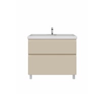 Тумба с раковиной RUVANN STELLO 100 + Фостер 100 в ванную напольная, cappuccino Т.STELLO-CA.П-100Н-KIT-FOS