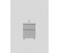 Тумба с раковиной RUVANN STELLO 60 + Moduo 60 в ванную напольная, грей Т.STELLO-GR.П-60Н-KIT-MOD