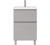 Тумба с раковиной RUVANN STELLO 50 + Moduo 50 в ванную напольная, грей Т.STELLO-GR.П-50Н-KIT-MOD