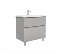 Тумба с раковиной RUVANN STELLO 80 + Como 80 в ванную напольная, грей Т.STELLO-GR.П-80Н-KIT-COM