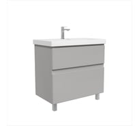 Тумба с раковиной RUVANN STELLO 80 + Moduo 80 в ванную напольная, грей Т.STELLO-GR.П-80Н-KIT-MOD
