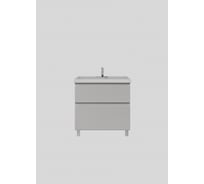 Тумба с раковиной RUVANN STELLO 80 + Фостер 80 в ванную напольная, грей Т.STELLO-GR.П-80Н-KIT-FOS