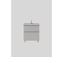 Тумба с раковиной RUVANN STELLO 70 + Фостер 70 в ванную напольная, грей Т.STELLO-GR.П-70Н-KIT-FOS