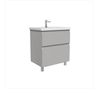 Тумба с раковиной RUVANN STELLO 70 + Фостер 70 в ванную напольная, грей Т.STELLO-GR.П-70Н-KIT-FOS