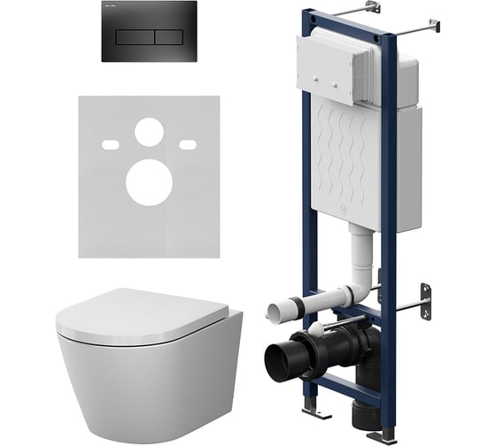 Инсталляция AM.PM ErgoFit с клавишей M черный матовый,с подвесным унитазом X-Joy Aquaspin IS110338.851900 1