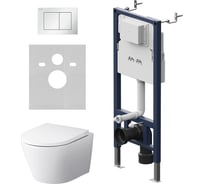 Инсталляция AM.PM PrimeFit с клавишей S белый глянц с подвесным унитазом X-Joy Aquaspin IS90201.851900