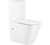 Унитаз-компакт Art&Max Art_Max TECHNO безободковый со смывом Tornado, Р-trap в комплекте с сиденьем AM6003CPRVTSC