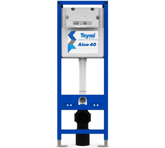 Инсталляция с унитазом комплект 5 в 1 Teymi унитаз подвесной безободковый Lori Vortex кнопка нержавеющая сталь F16922 F16922 ЦБ-00303929