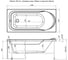 Ванна Aquanet WEST 150x70, каркас 347900 2