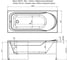 Ванна Aquanet WEST 160x70, каркас 347901 2