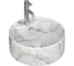 Раковина круглая накладная Bauedge BAU Element D41, с отверстием под смеситель, мрамор NS0001-MAR 7