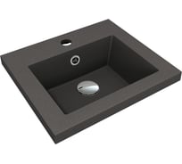 Раковина мебельная кварцевая Bauedge BAU Stil 40, черный металлик MRY0015