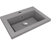 Раковина мебельная кварцевая Bauedge BAU Stil 50, серый металлик MRY0019