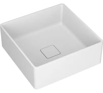 Раковина накладная Bauedge на столешницу BAU Dream 40, литьевой мрамор, белый глянец MRY0055