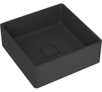 Раковина накладная Bauedge на столешницу кварцевая BAU Dream 40, черный металлик MRY0053