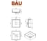 Раковина накладная Bauedge на столешницу кварцевая BAU Dream 40, черный металлик MRY0053 3