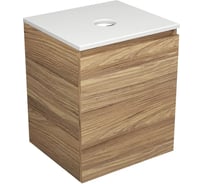 Тумба Bauedge Bau Dream Blackwood 50 с дверцей, раковина BAU Nimb 51x41 белая SD3151