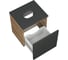 Тумба Bauedge Bau Dream Blackwood 35 с ящиком, графит, раковина BAU Mini 37x23, смеситель для раковины высокий Hotel Black, черный SD4014 3