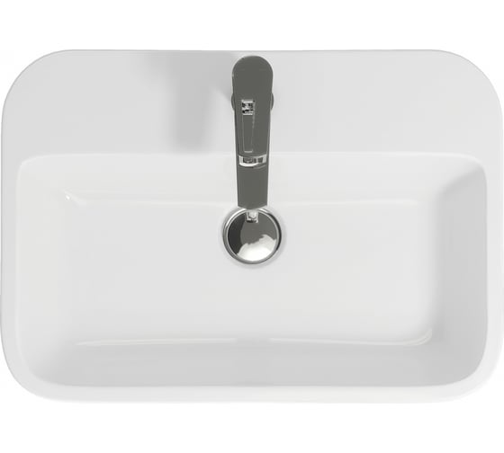 Умывальник на столешницу Cersanit CASPIA 60 SQUARE 1 отверстие, прямоугольный UM-CAS60/1-S