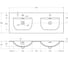 Керамическая раковина с двумя чашами BelBagno BB-8099-120-2 4
