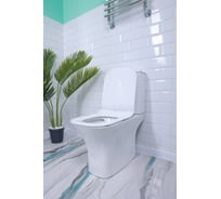 Унитаз-компакт Alcora Grace 3/6, безободковый, с сиденьем полипропилен, микролифт LT-2183A-R