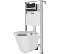 Комплект 3 в 1: подвесной унитаз, инсталляция и клавиша смыва IDDIS BASRNU6i73