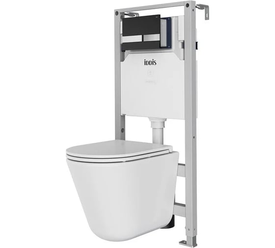 Комплект 3 в 1: подвесной унитаз, инсталляция и клавиша смыва IDDIS BASRNU6i73