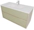Комплект мебели AQUATEK AQ66100-DO-GS Тумба 100 см ЛИБРА с раковиной AQ4100-00, 2 ящика,цвет фасадов шалфей зеленый, корпус дуб давос 00000149517 1