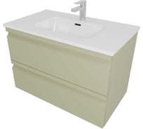 Комплект мебели AQUATEK AQ77080-GS Тумба 80см ВЕГА с раковиной AQ0480-00, 2 ящика, цвет шалфей зеленый 00000145037