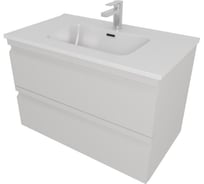 Комплект мебели AQUATEK AQ77080-LG Тумба 80см ВЕГА с раковиной AQ0480-00, 2 ящика, цвет серый туман 00000145036