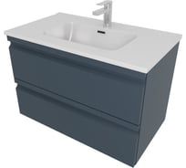 Комплект мебели AQUATEK AQ77080-MG Тумба 80см ВЕГА с раковиной AQ0480-00, 2 ящика, цвет серый мат 00000145035