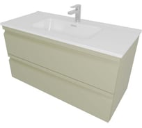 Комплект мебели AQUATEK AQ77100-GS Тумба 100см ВЕГА с раковиной AQ4100-00, 2 ящика, цвет шалфей зеленый 00000145032