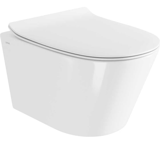 Подвесной унитаз Vitra M50 VortexFlush безободковый, с сиденьем микролифт, дюропласт, белый, санитарный фарфор 8302B003-6404