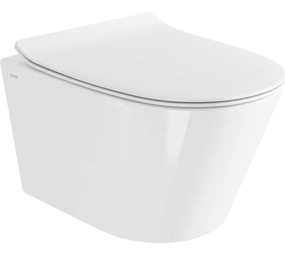 Подвесной унитаз Vitra M50 VortexFlush безободковый, с сиденьем микролифт, дюропласт, белый, санитарный фарфор 8302B003-6404
