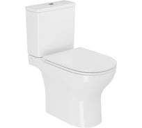 Унитаз-компакт напольный Vitra M50 VortexFlush безободковый, с сиденьем микролифт, белый, санитарный фарфор 9889B003-7200