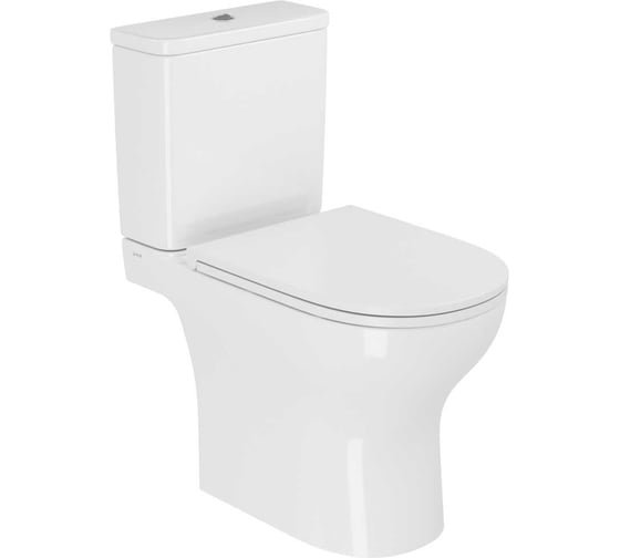 Унитаз-компакт напольный Vitra M50 VortexFlush безободковый, с сиденьем микролифт, белый, санитарный фарфор 9889B003-7200