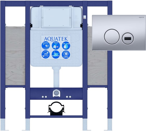 Монтажная рама для подвесного унитаза AQUATEK INSE-0000002.36 Aquatek Sensor SET 1130х950х100 для лиц с ограниченными возможностями + панель смыва KDIS-0000036 00000140396