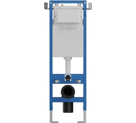 Комплект 2 в 1 IBERICA BLANCA инсталляция 40 см+клавиша смыва белый глянцевый, ABS пластик ESTI-O (IB.B082.001.000) IB.001M.821