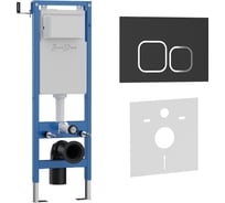 Комплект 2в1 IBERICA BLANCA инсталляция 40 см+клавиша смыва черный матовый, ABS пластик ESTI-Q (IB.B083.002.000) IB.001M.832